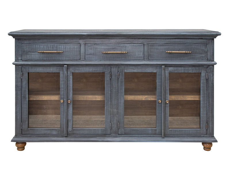 Vintage 3 Drawer 4 Door Console