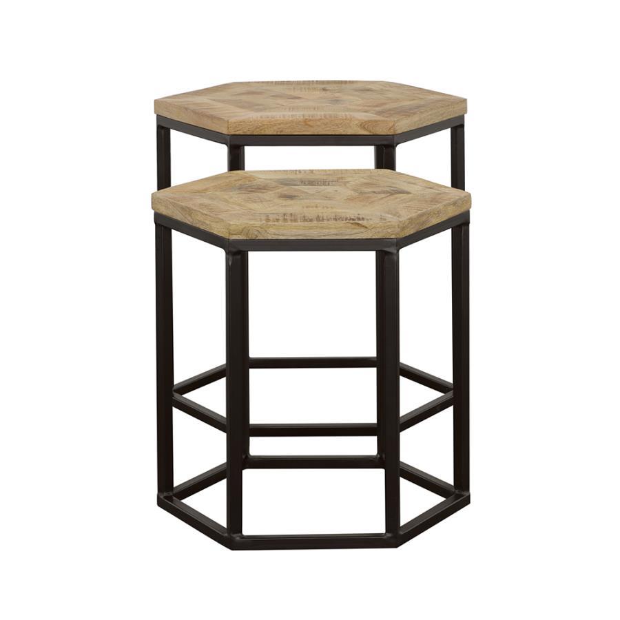 Adger 2-Piece Hexagonal Nesting Tables with Mango