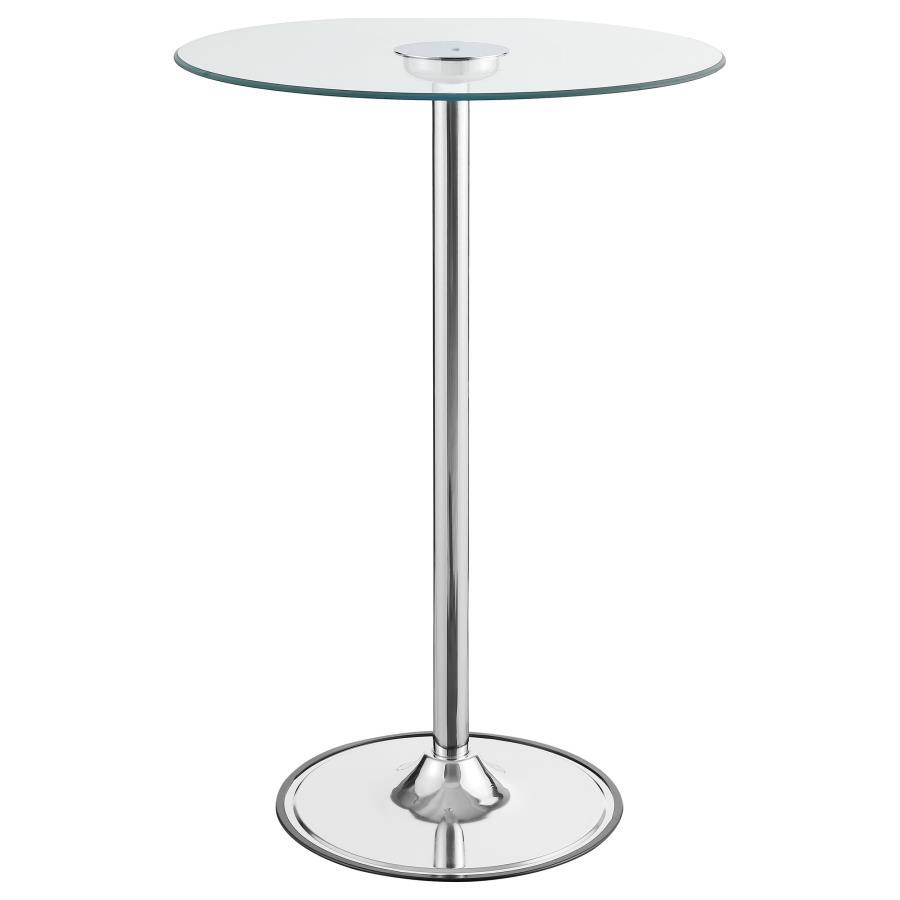 Thea Round Glass Top LED Bistro Bar Table
