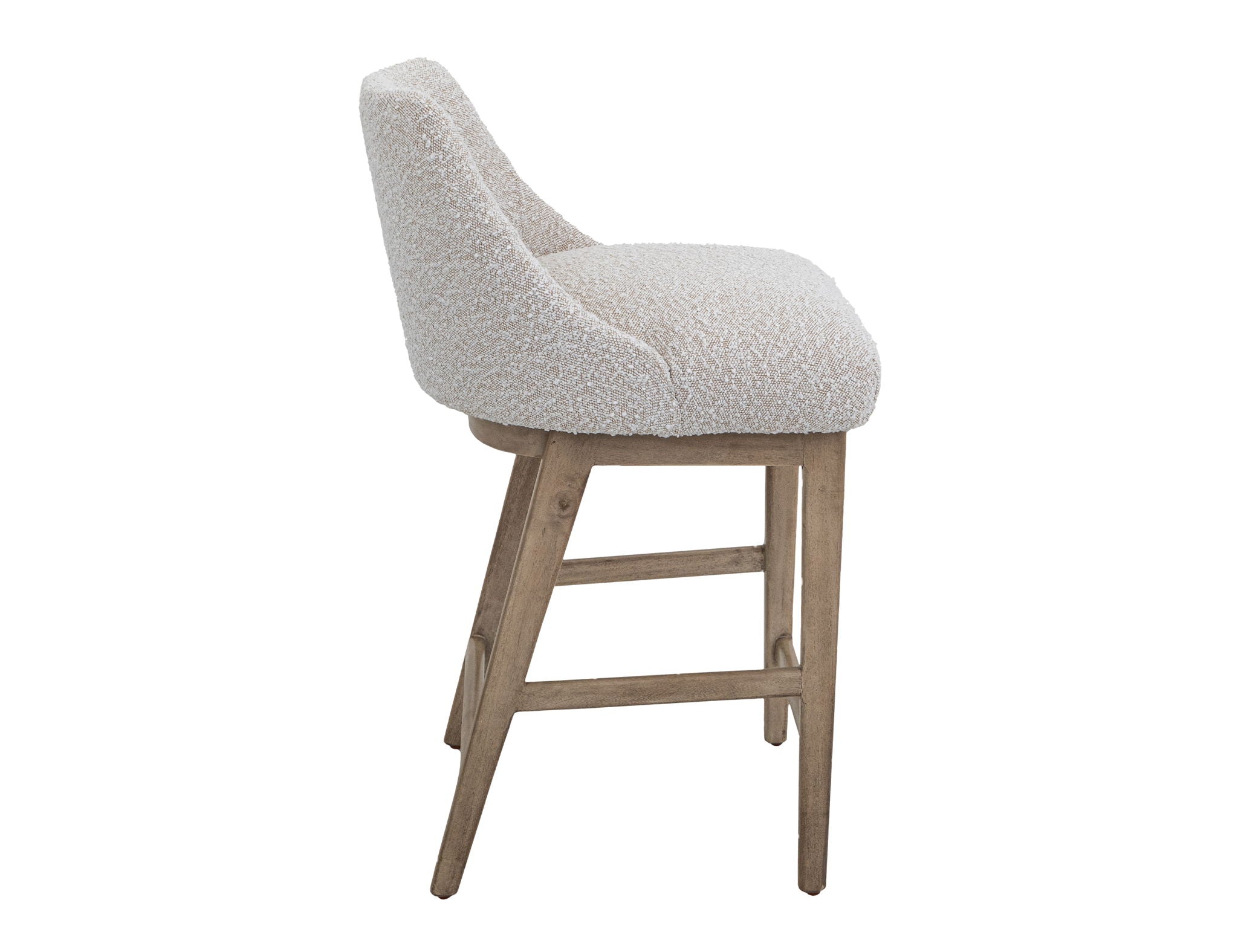 Emma Upholstered Barstool with Wooden Frame