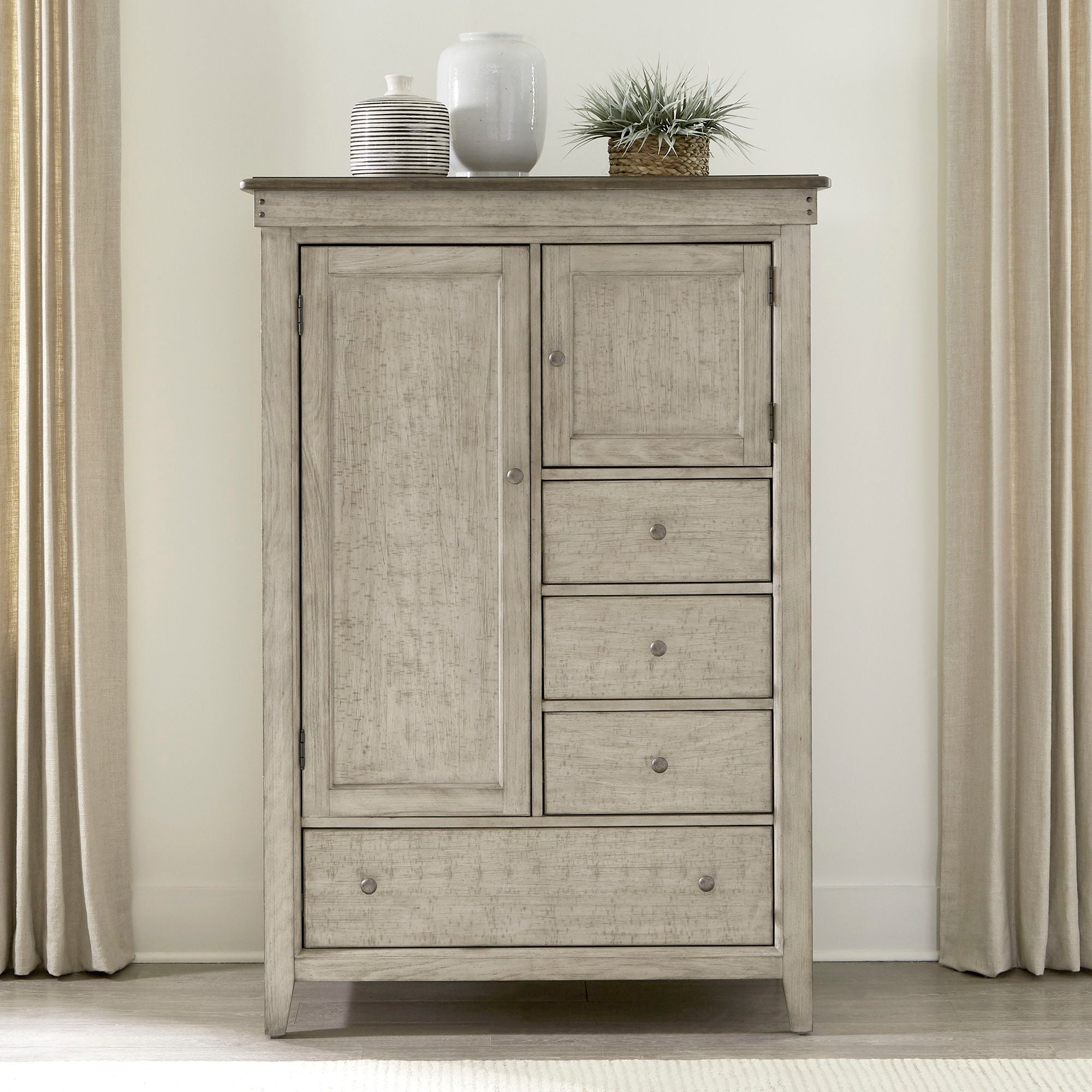 Ivy Hollow Door Chest – White Finish