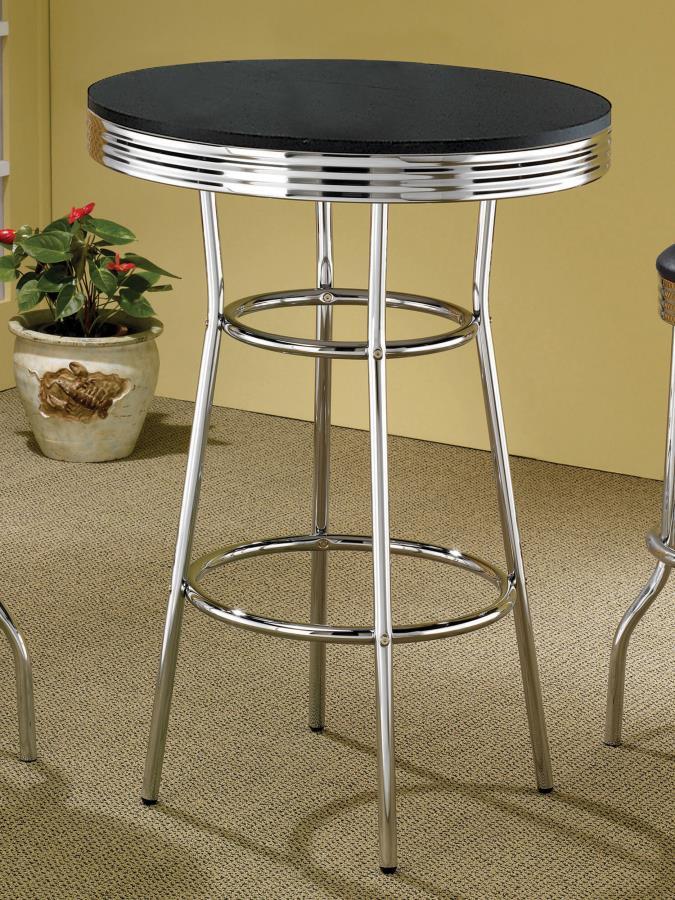 Retro 30" Round 1950’s Bistro Pub Height Bar Table