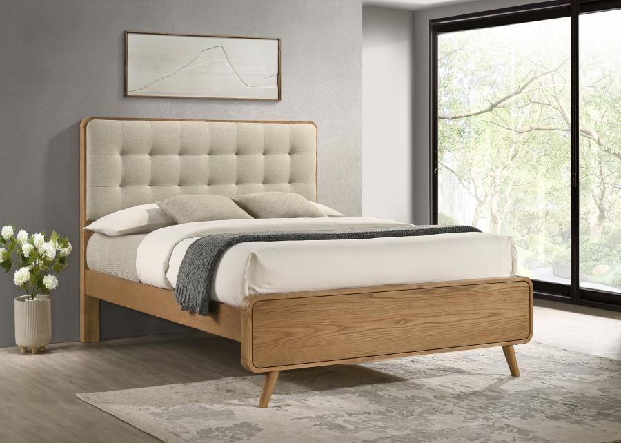 Robyn Mid-Century Wood Panel Bed