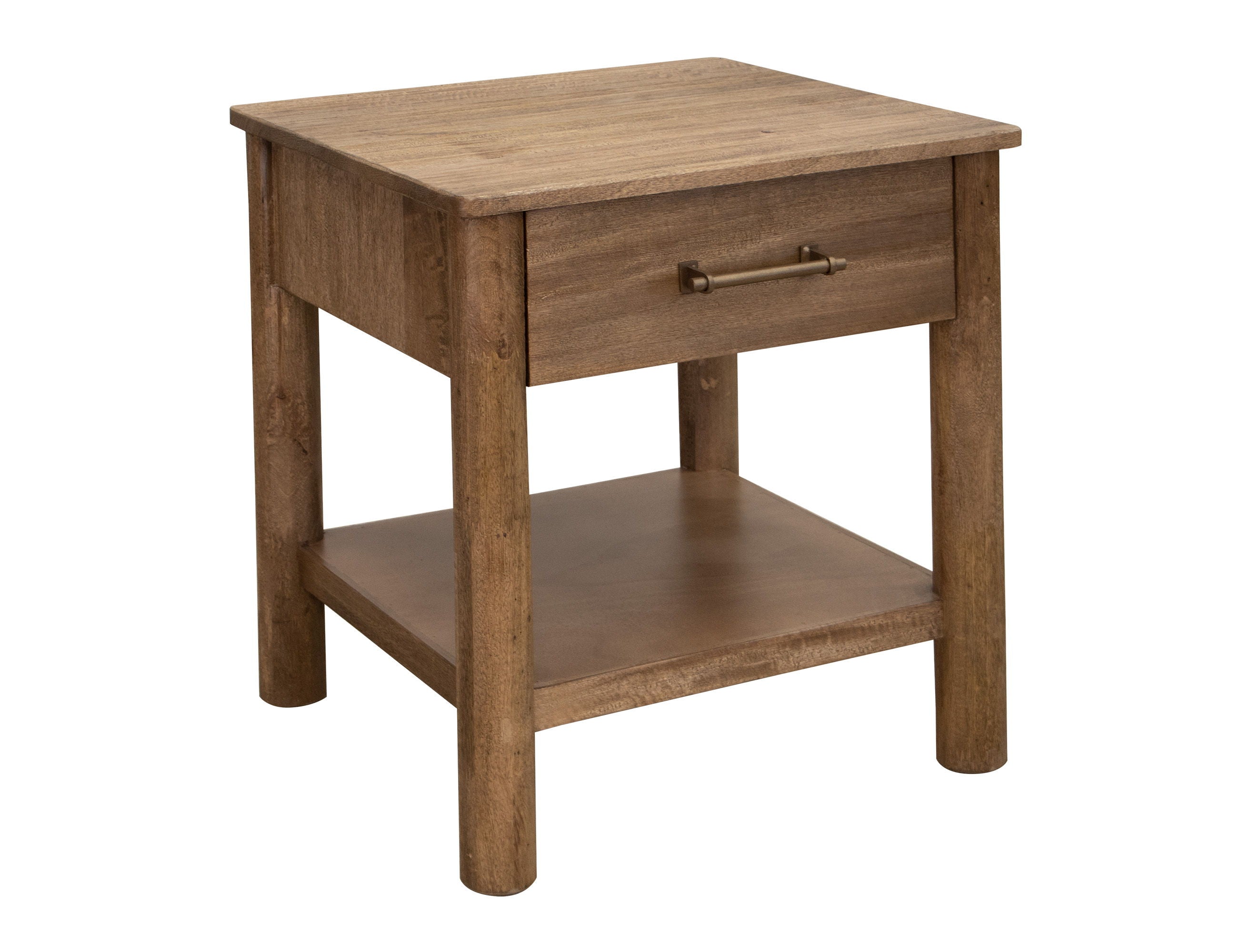 Olimpia - 1 Drawer End Table - Towny Brown