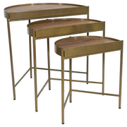 Tristen 3 Piece Demilune Nesting Table Set