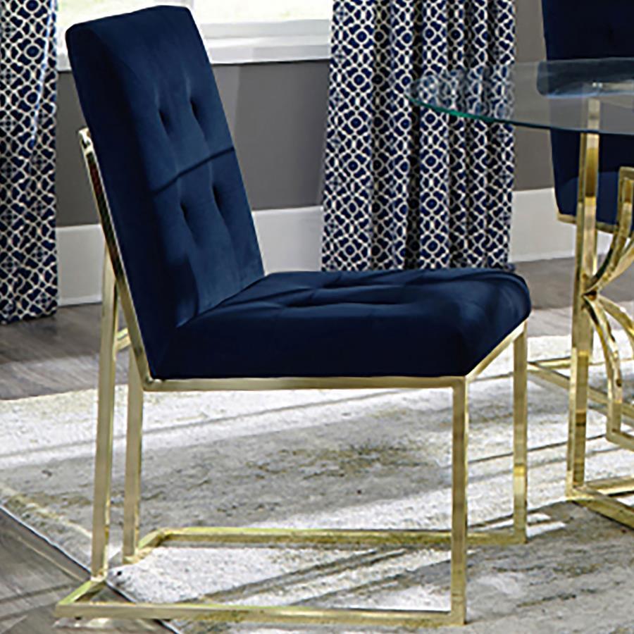 Cisco Velvet Upholstered Dining Side Chair Set of 2