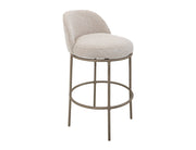 Snow Upholstered Barstool with Soft Ivory