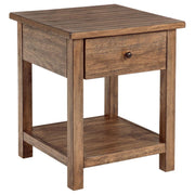 Payne 1-Drawer Wood End Table with Shelf