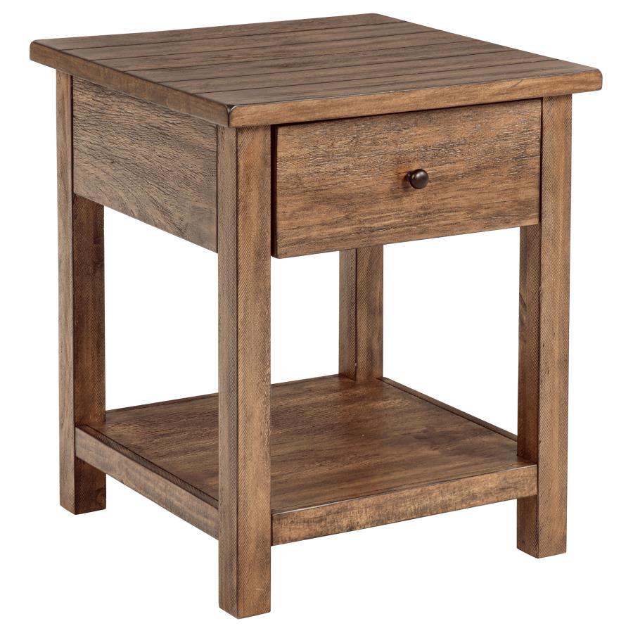 Payne 1-Drawer Wood End Table with Shelf