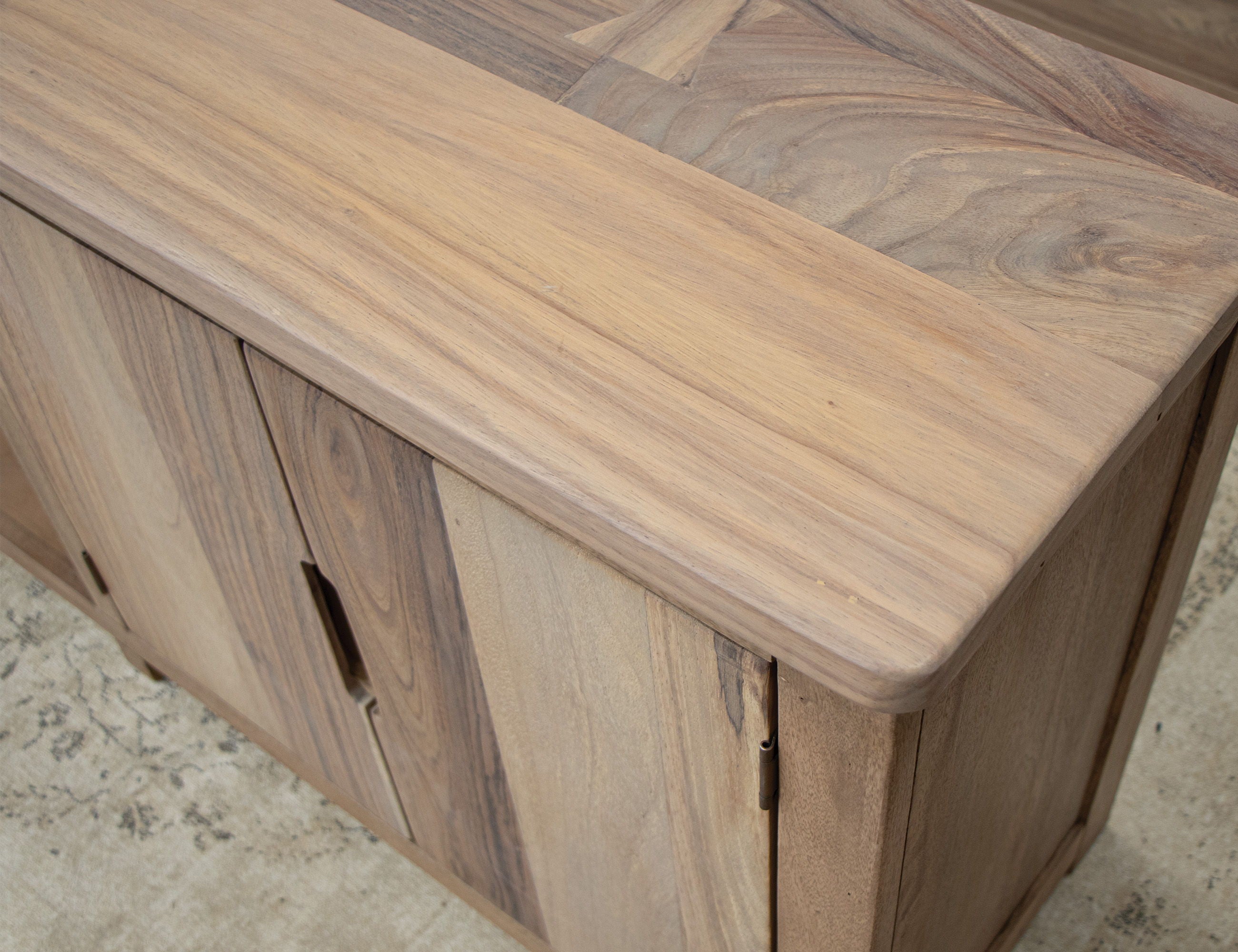 Natural Parota 93" TV Stand – 4 Doors