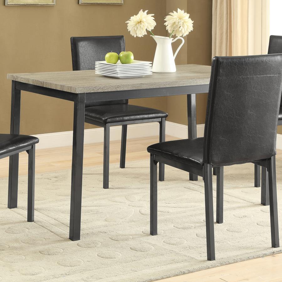 Garza Rectangular Gray Dining Table