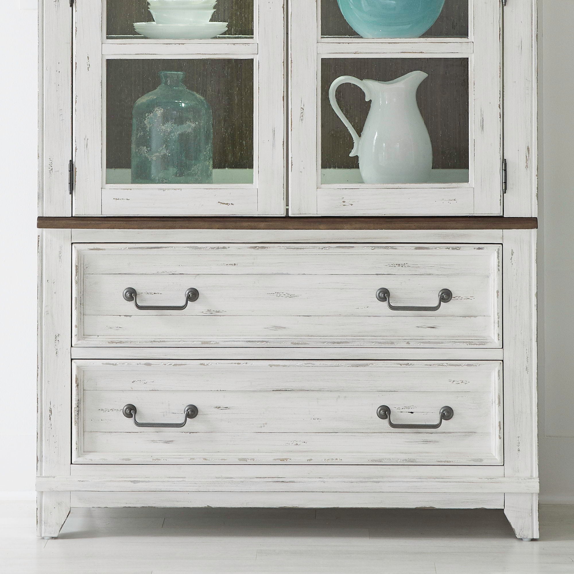 Curio Base - White Accent Cabinet with Soft-Close Drawers