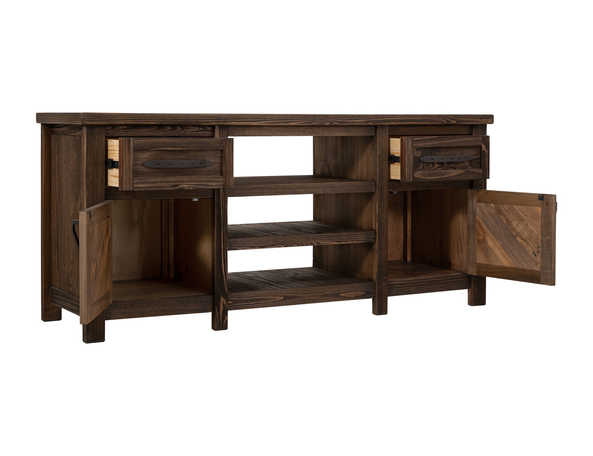 Dutton TV Stand Rookwood Brown – 2 Drawer & 2 Door Stand
