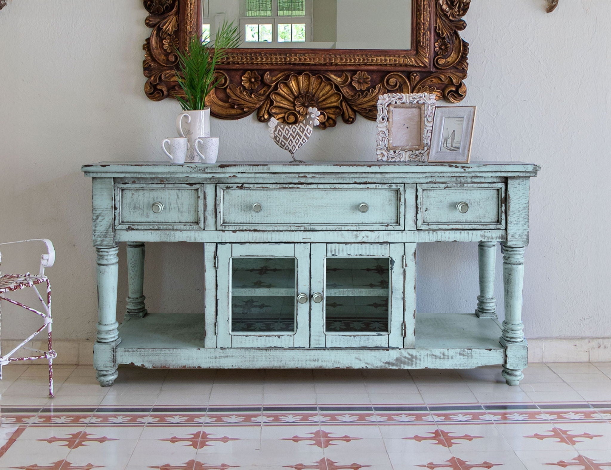 Aruba - TV Stand - Solid Mango