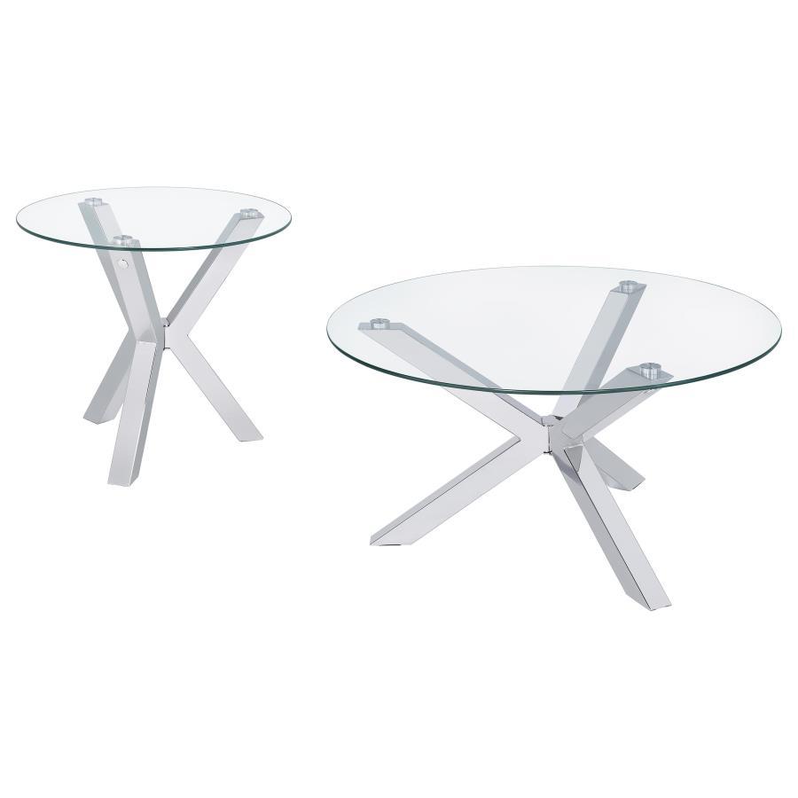 Kenzie 2-Piece Round Coffee and End Table Set