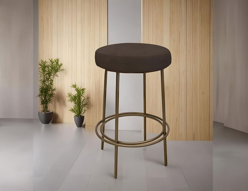 Frida Metal Stool with Wooden Frame