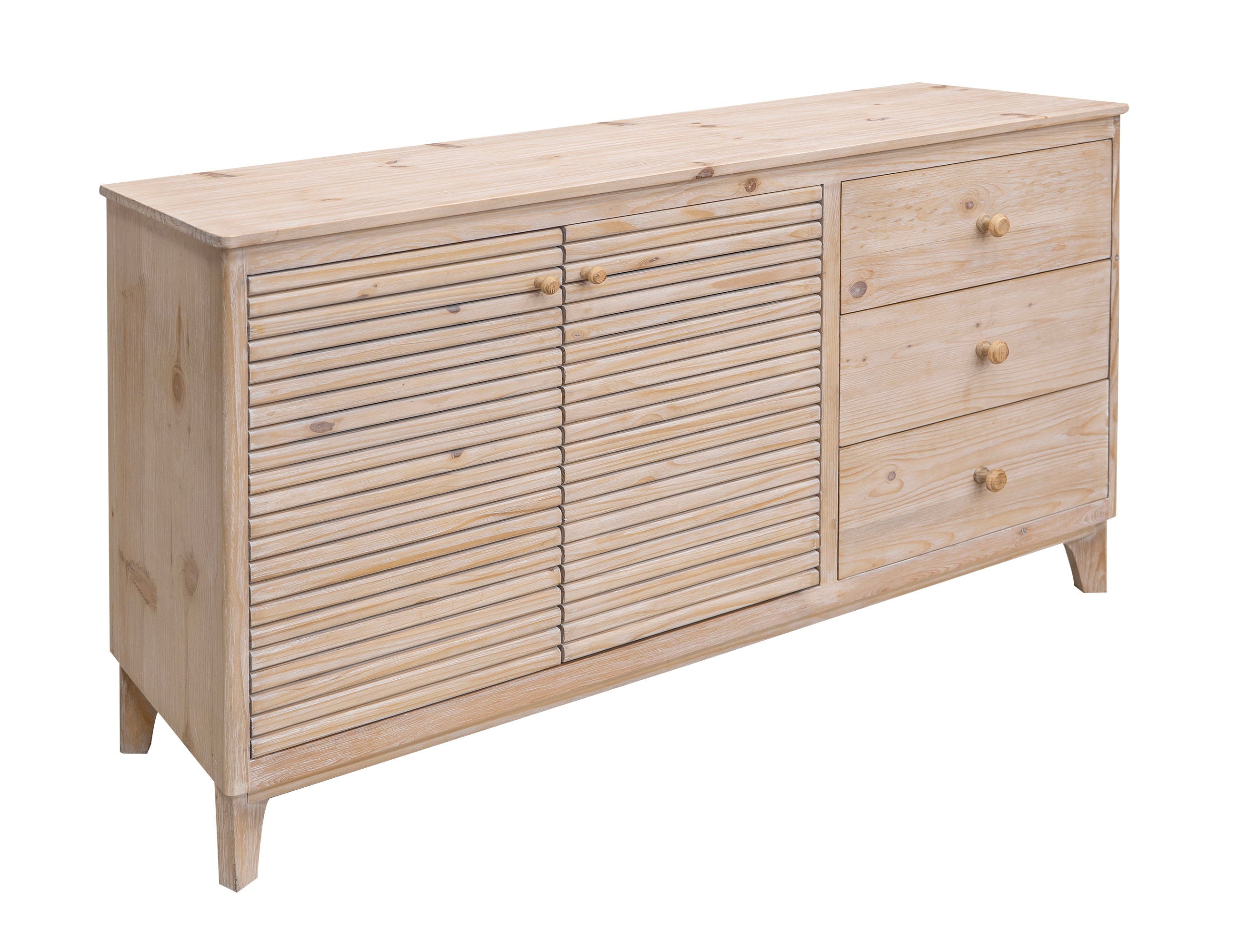 Giza - 3 Drawer & 2 Door Console - Hazelnut