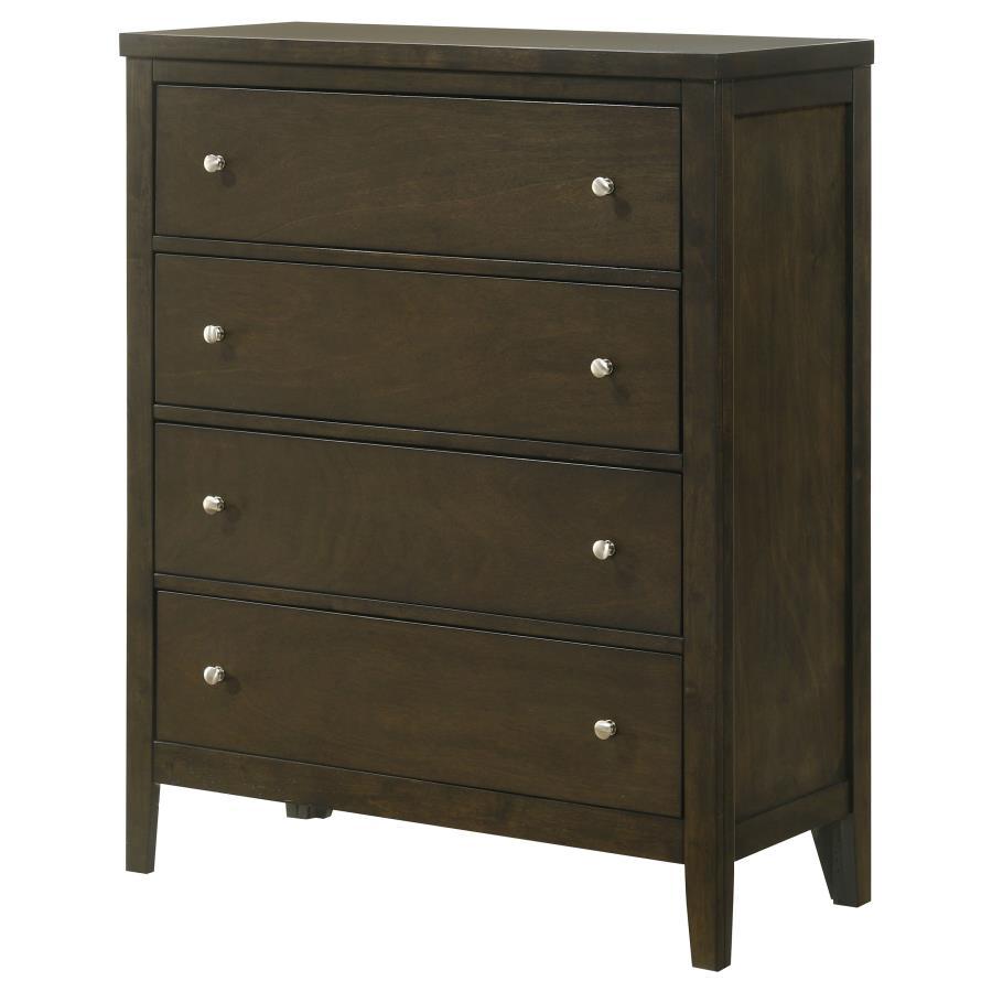 Wilkes 4-Drawer Chest in Dark Cocoa