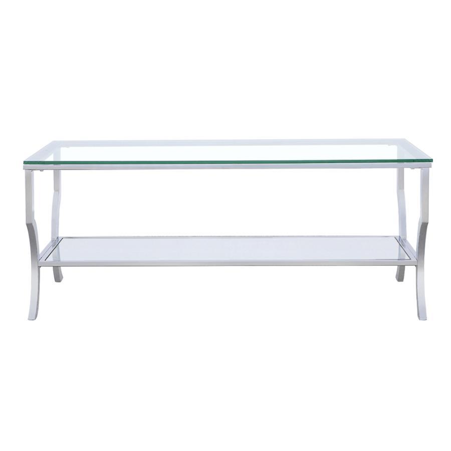Square Glass Top Side End Table with Chrome Base
