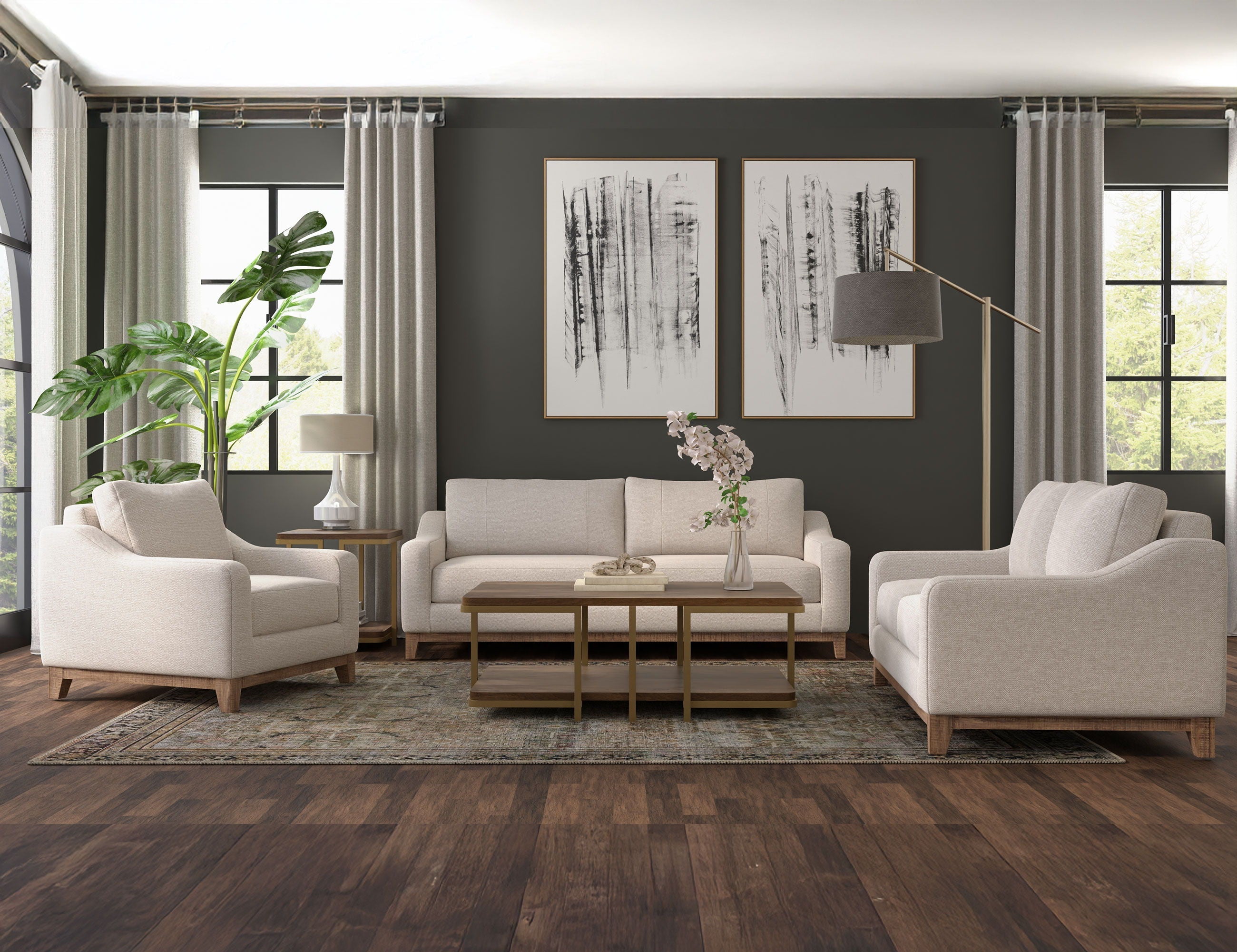 Olivo Sofa with Solid Wood Frame