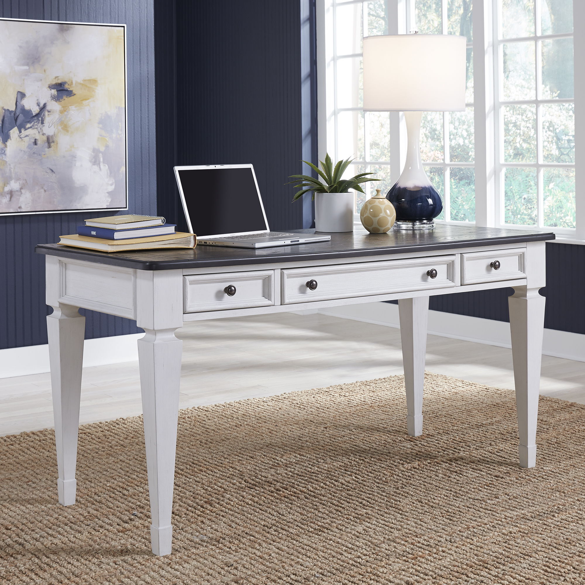 Allyson Park Writing Desk with Wire Brushed