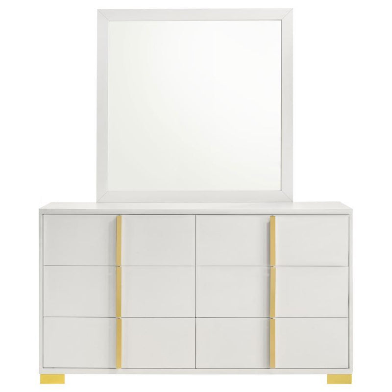 Marceline 6-Drawer Dresser With Mirror