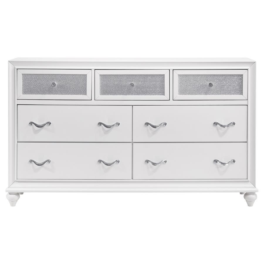 Barzini 7-Drawer White Dresser