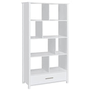 Dylan - 4-Shelf Storage Bookshelf in White High Gloss