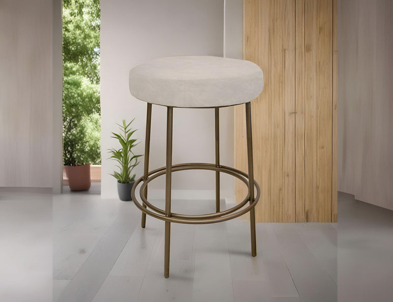 Frida Metal Stool with Wooden Frame