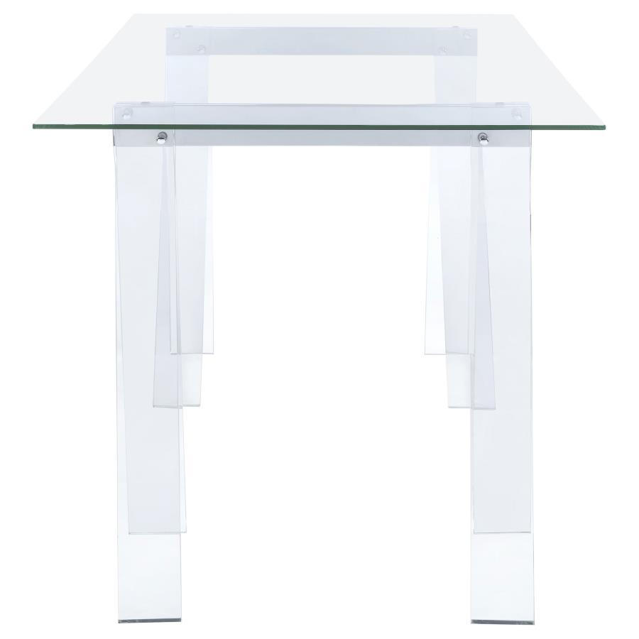Amaturo - Glass Top Acrylic Writing Desk