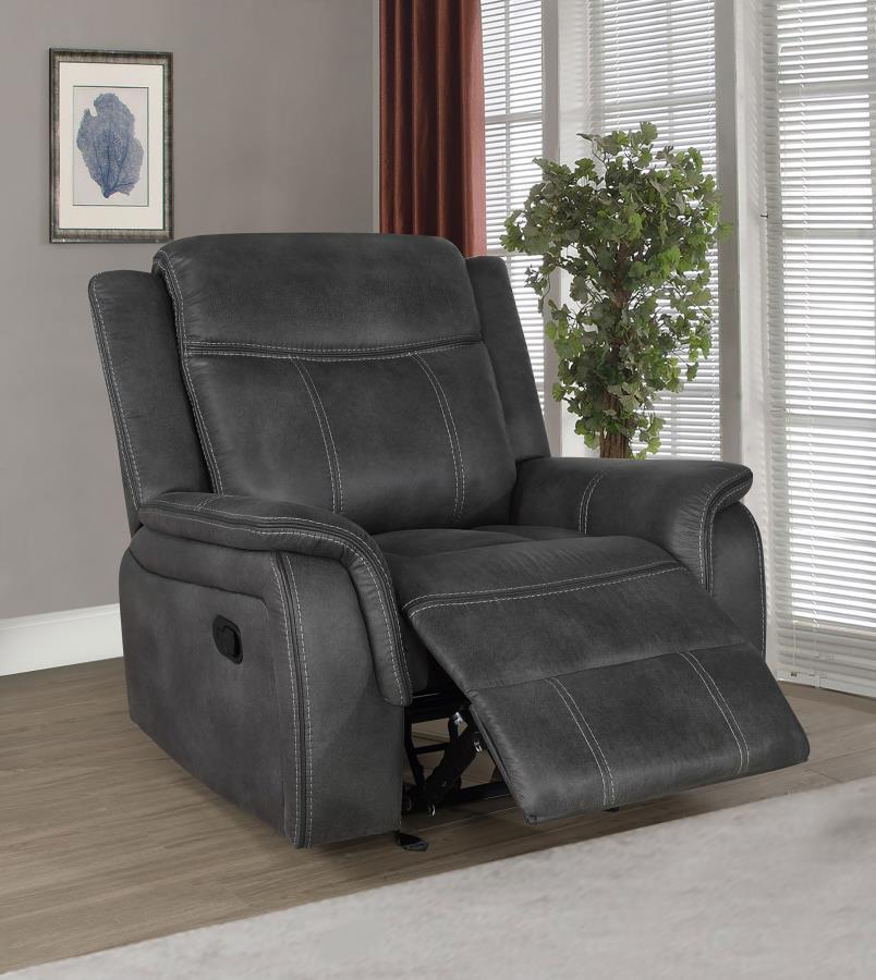 Upholstered Padded Arm Glider Recliner