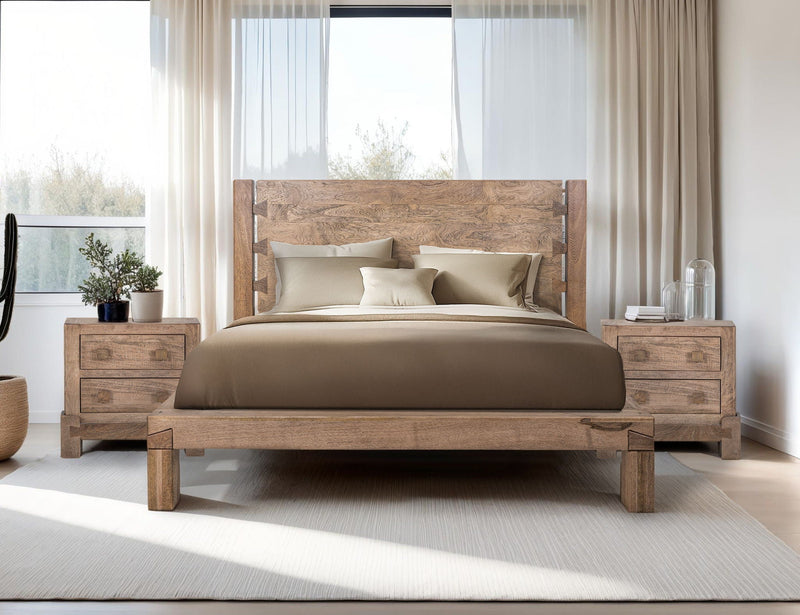 Atenas Nightstand in Desert Brown with 2 Drawers