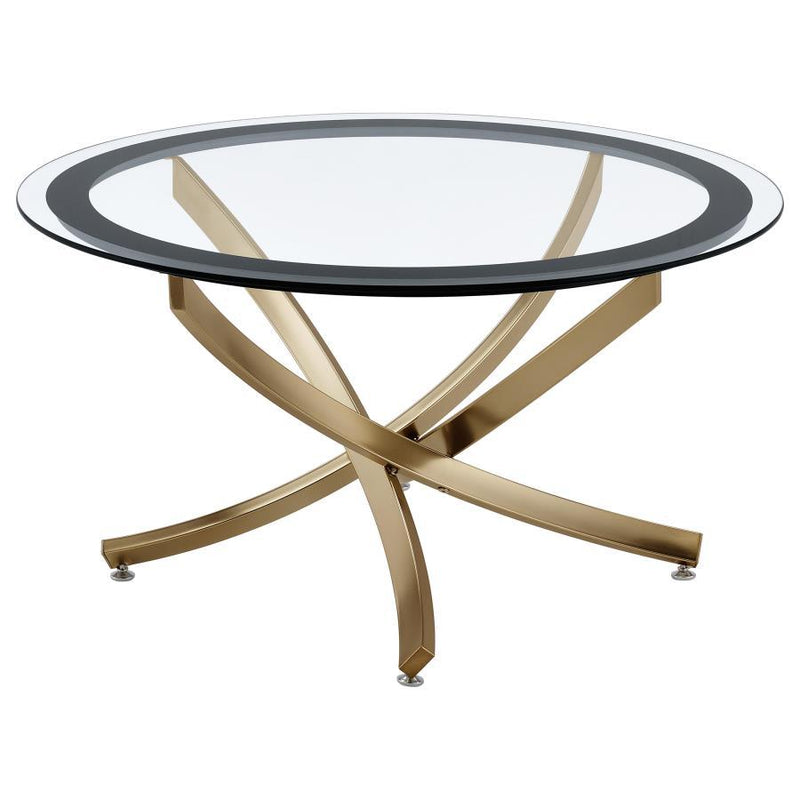 Brooke Round Glass Top Coffee Table