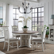 River Place 5 Piece Pedestal Table Set