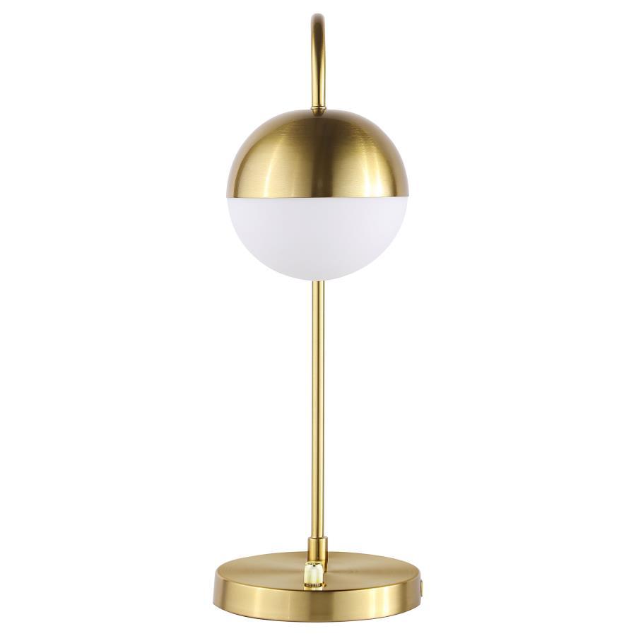 Merrick Spherical Arched Bedside Table Lamp Gold
