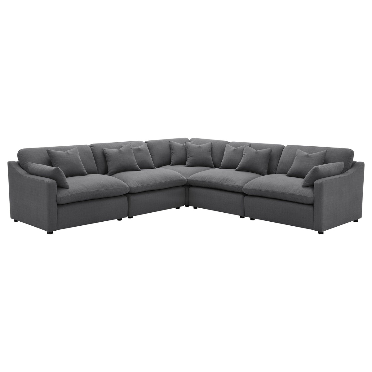 Hobson 5-Piece Upholstered Modular Sectional Sofa