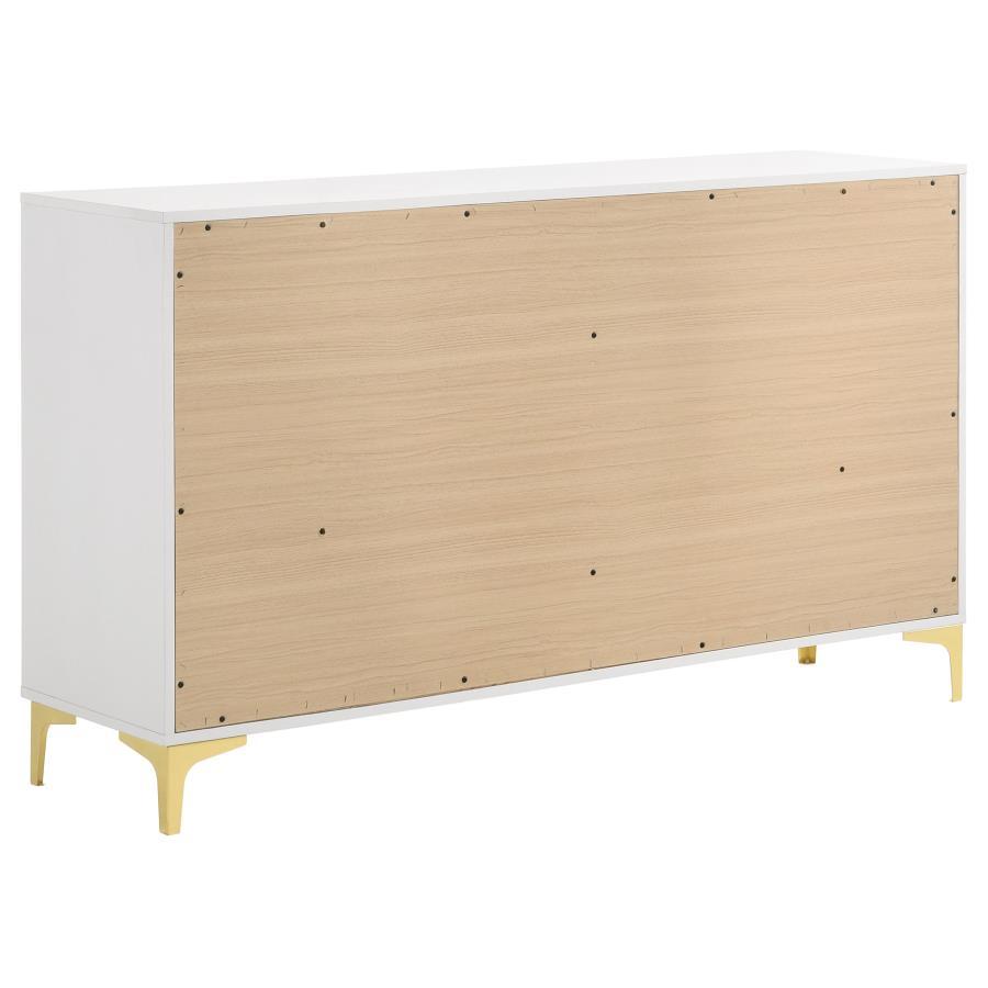 Kendall 6-Drawer White Dresser