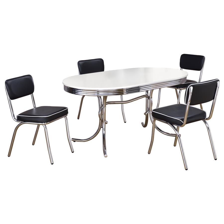 Retro 5-Piece Oval Dining Set
