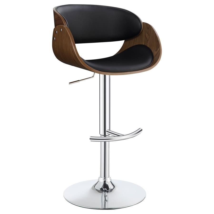 Dana Adjustable Bar Stool with Curved Seat