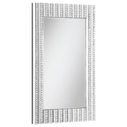 Aideen Acrylic Crystal Wall Mirror in Silver