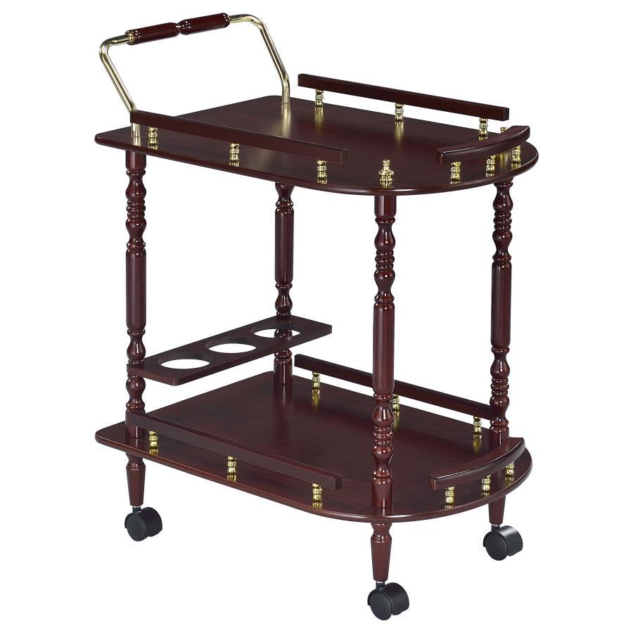 Palmer 2-Tier Rectangular Wood Bar Cart
