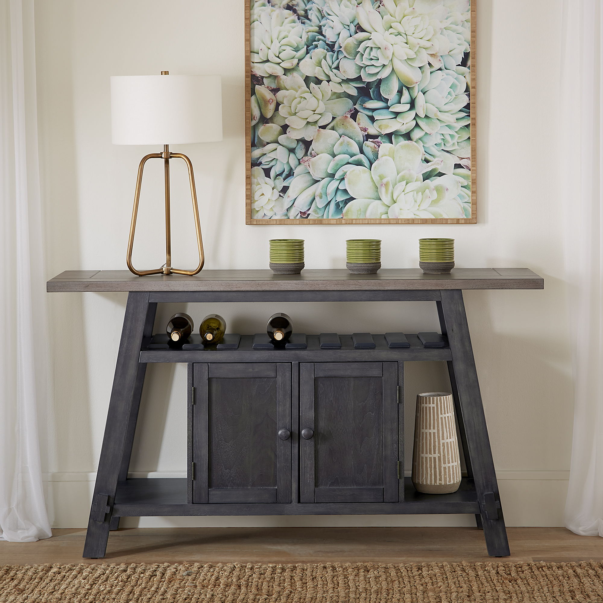 Lawson Server – Transitional Two-Tone Dining