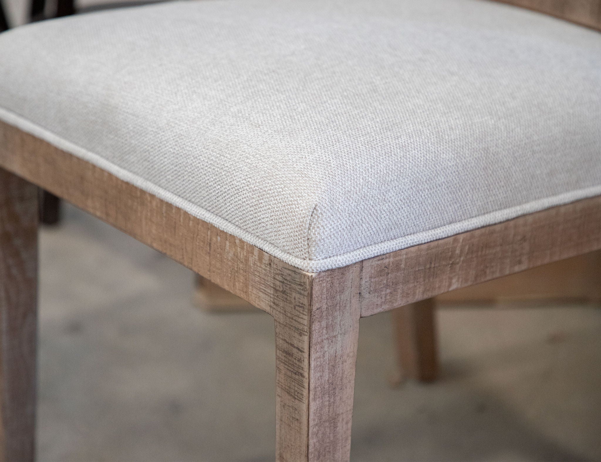 Milo Set of 2 Upholstered Dining Chairs – Brown / Light Silver