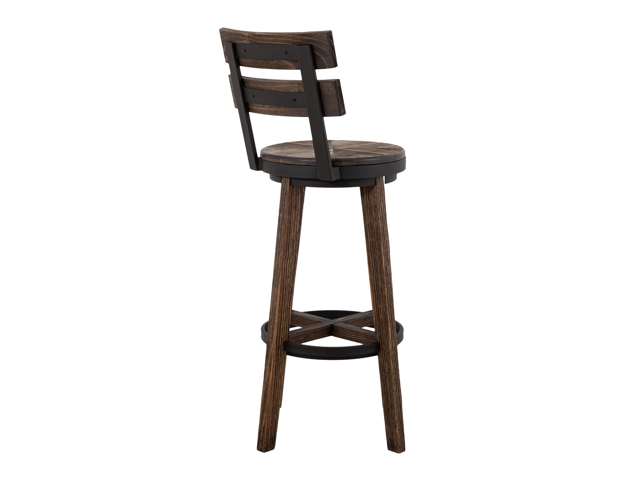 Dutton Barstool Set of 2 with Rustic Wood