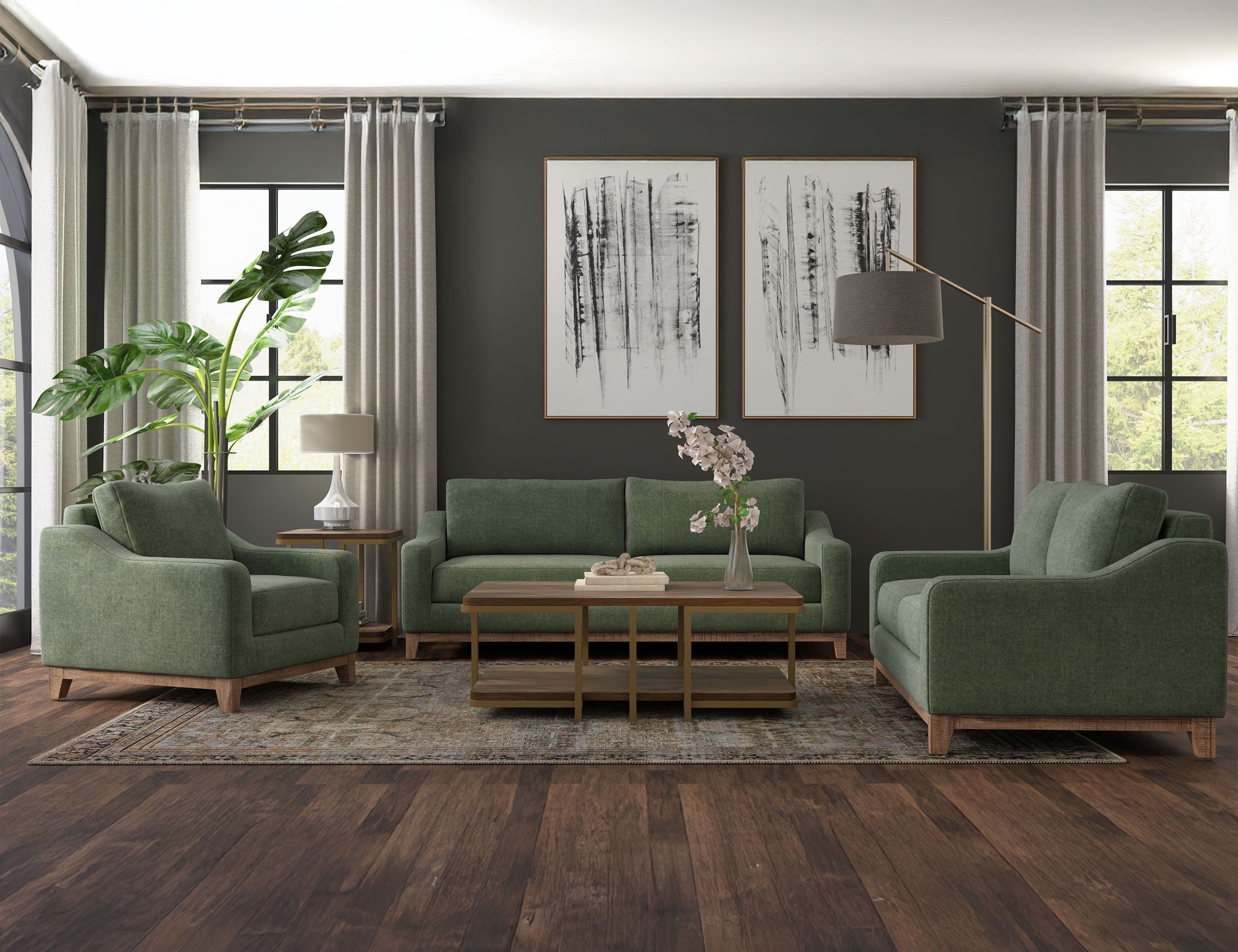 Olivo Sofa with Solid Wood Frame