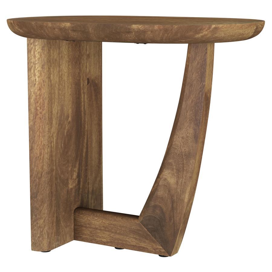 Fletcher - Round Solid Mango Wood Accent Side Table