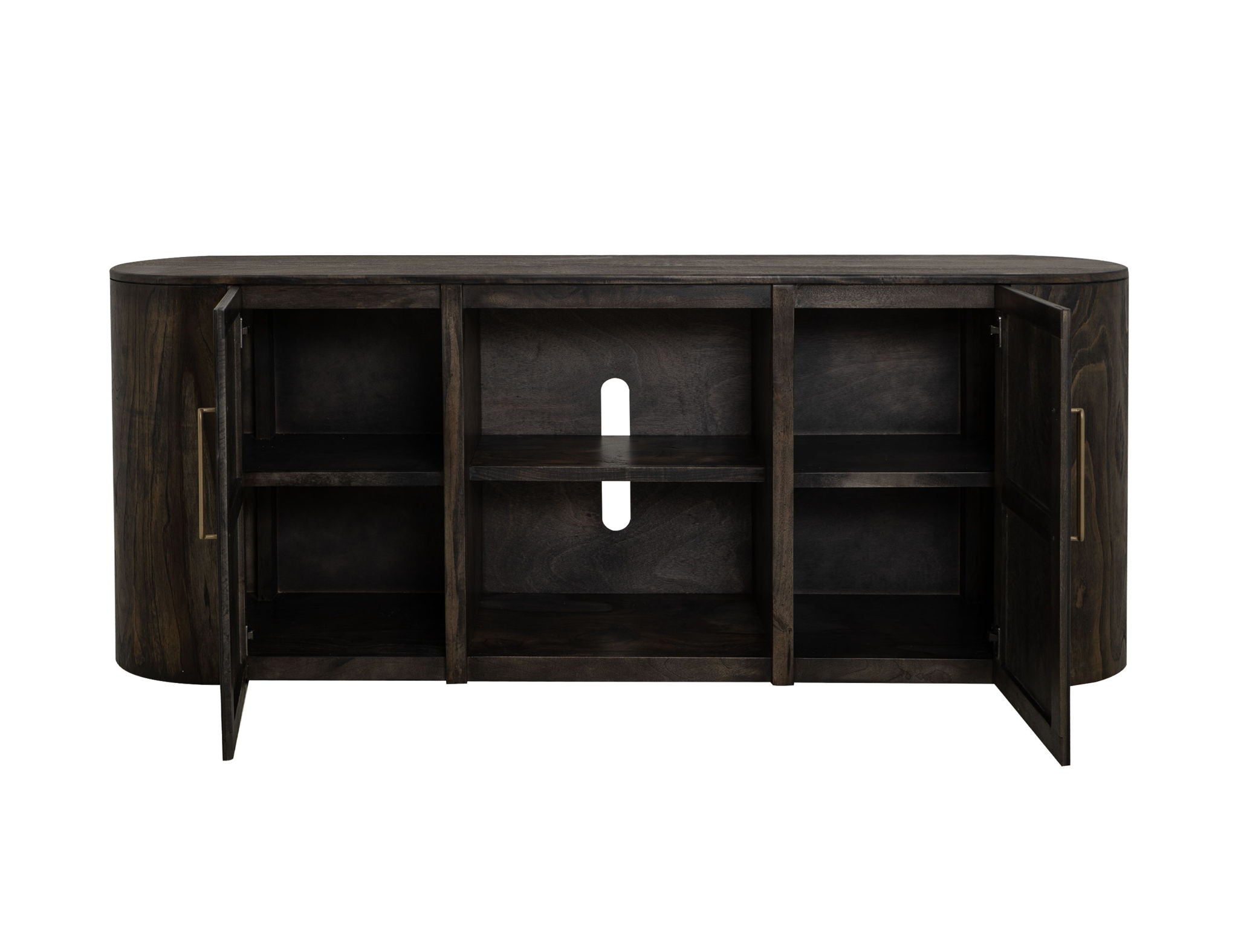 Balam TV Stand – Oil Black 80 Inch Mango