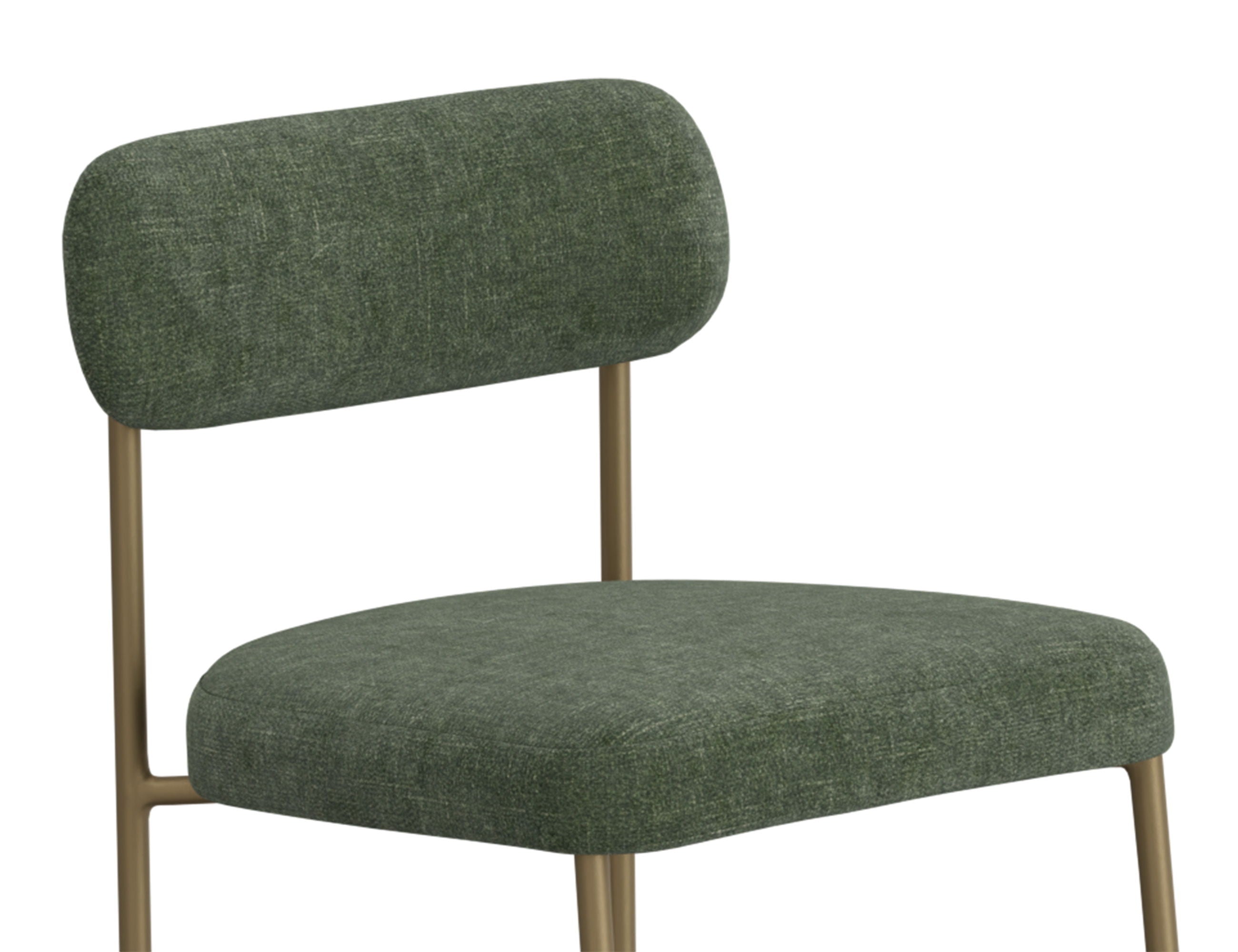 Upholstered Barstools with Wooden Frame & Metal Base - Seating - Bar Stool