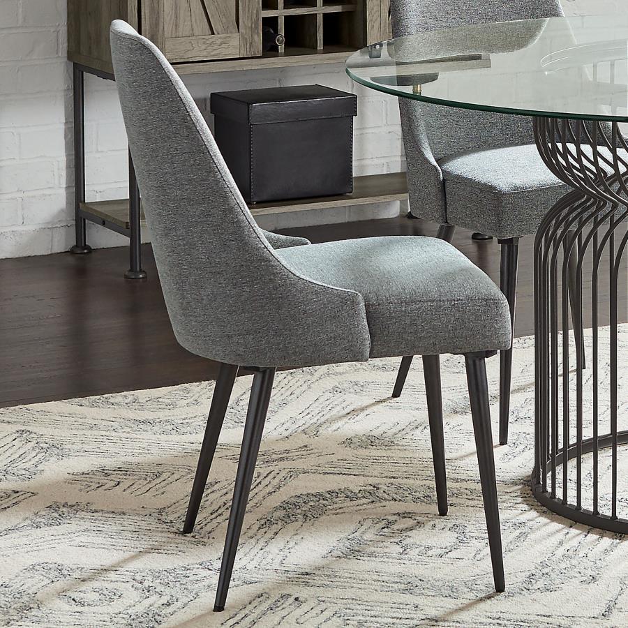 Alan Fabric Upholstered Dining Side Chair (Set of 2)