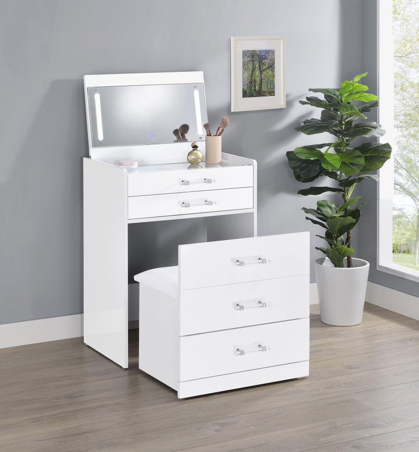 Danbury 3-Drawer Makeup Vanity & Stool Set